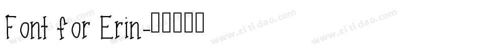 Font for Erin字体转换